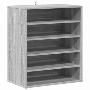vidaXL Skohylle gr&aring; sonoma 60x35x70 cm konstruert tre