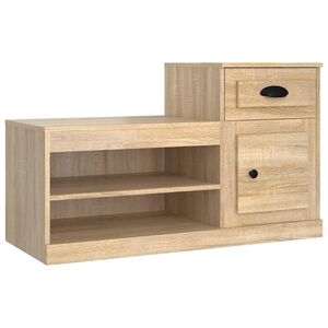 vidaXL Skoskap sonoma eik 100x42x60 cm konstruert tre