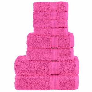 vidaXL Premium h&aring;ndklesett 8 deler SOLUND rose 600 g/m2