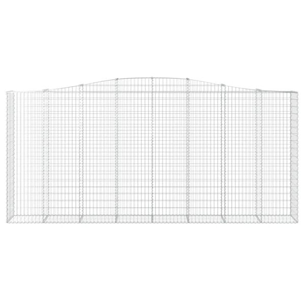 vidaXL Gabionkurver buede 4 stk 400x50x180/200 cm galvanisert jern