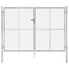 vidaXL Hageport galvanisert st&aring;l 306x175 cm s&oslash;lvfarget