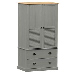 vidaXL Garderobe VIGO gr&aring; 90x55x170 cm heltre furu
