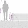 vidaXL Gjerde med innlegg. sølv 0.6 x 25 m Stål