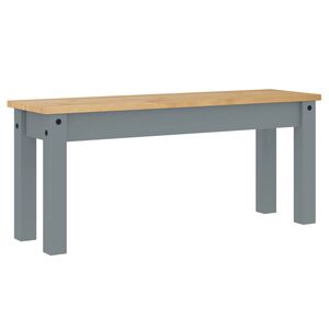 vidaXL Spisebenk PANAMA gr&aring; 105x30x45 cm heltre furu