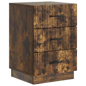 vidaXL Nattbordskap R&oslash;kt Eik 43 x 41 x 63,5 cm Konstruert tre