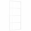 vidaXL Skyved&oslash;r ESG-glass og aluminium 90x205 cm hvit