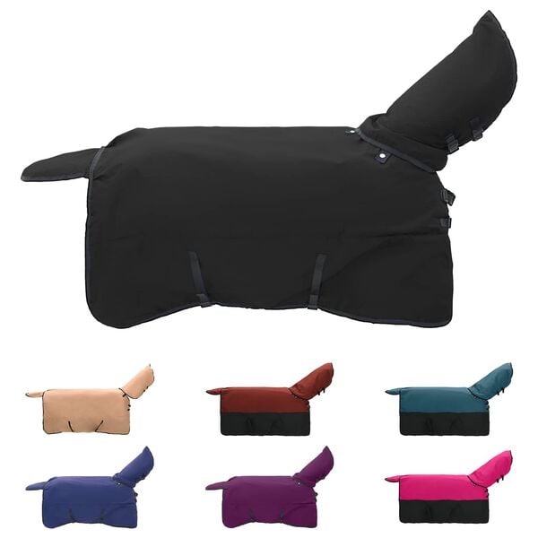 vidaXL Hestepledd M&oslash;rk Gr&oslash;nn og Svart 165 cm Polyester