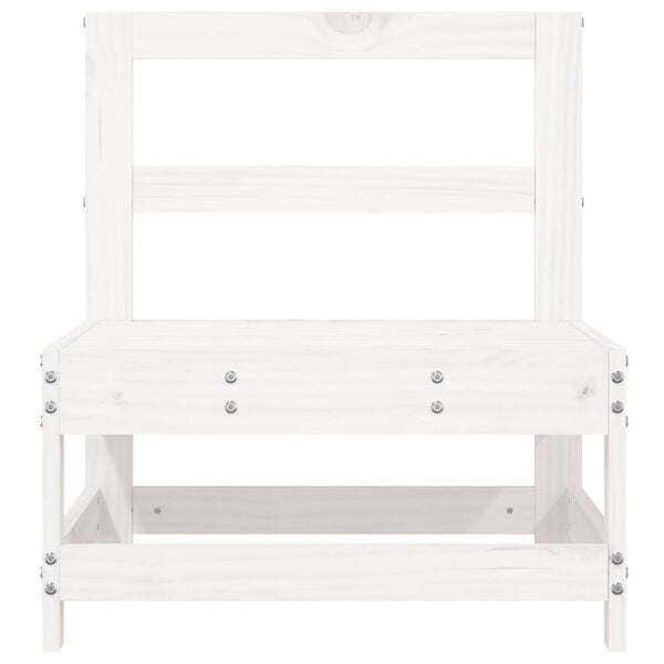 vidaXL Hagemidtsofa hvit heltre furu