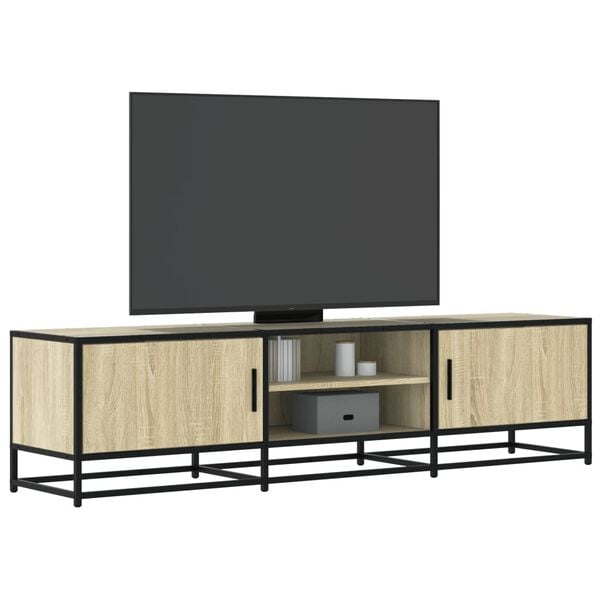 vidaXL TV-benk sonoma eik 160x35x41 cm konstruert tre og metall
