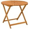 vidaXL Sammenleggbart hagebord Naturlig &Oslash;90 x 75 cm Solid akasietre