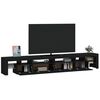 vidaXL TV-benk med LED-lys svart 260x36,5x40 cm