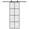 vidaXL Skyved&oslash;r med monteringssett svart 76x205 cm ESG-glass