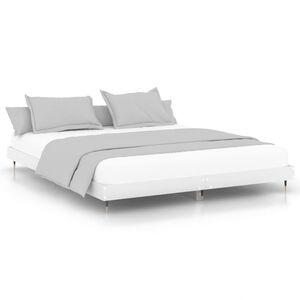 vidaXL Sengeramme hvit 200x200 cm konstruert tre