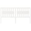 vidaXL Sengegavl hvit 185,5x4x100 cm heltre furu