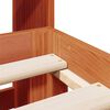 vidaXL Seng med bokhylle uten madrass voksbrun 140x200 cm heltre furu