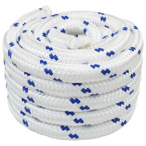 vidaXL B&aring;tsnor 3 mm 5 m Hvit og bl&aring; PP