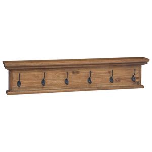 vidaXL Vegghengt kleshenger Naturlig 100 x 10 x 20 cm Massivt Teaktre