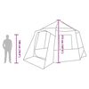 vidaXL Hyttetelt med tak med lagring Grå og Oransje 405 x 405 x 273 cm