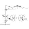 vidaXL Hengende hageparasoll med aluminiumsstang gråbrun 300 cm