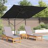 vidaXL Roma parasol Svart 286 x 285 x 265 cm Polyester og aluminium