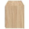 vidaXL Vegghengt TV-benk med LED sonoma eik 100x35x41 cm