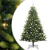 vidaXL Kunstig leddet juletre med 300 LED-lamper gr&oslash;nn 180 cm