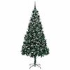 vidaXL Kunstig juletre med 300 LED grønn 210 cm PVC og Stål og Plast