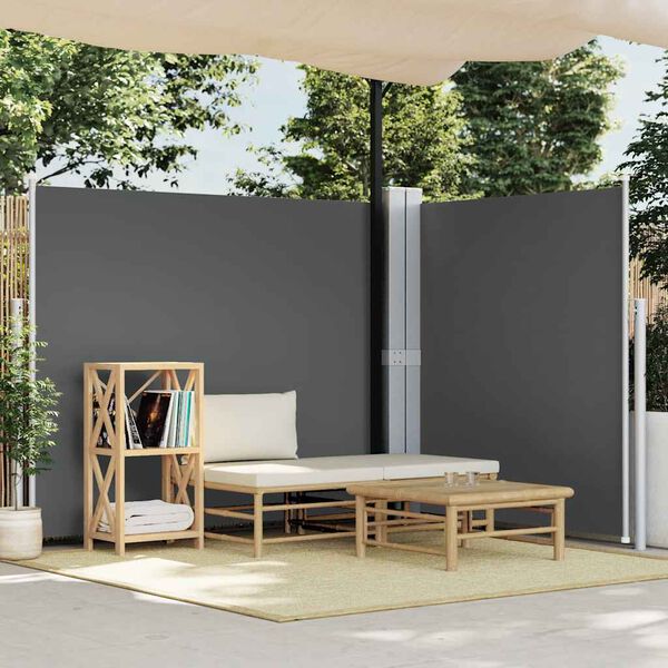 vidaXL Uttrekkbar sidemarkise 180x600 cm antrasitt