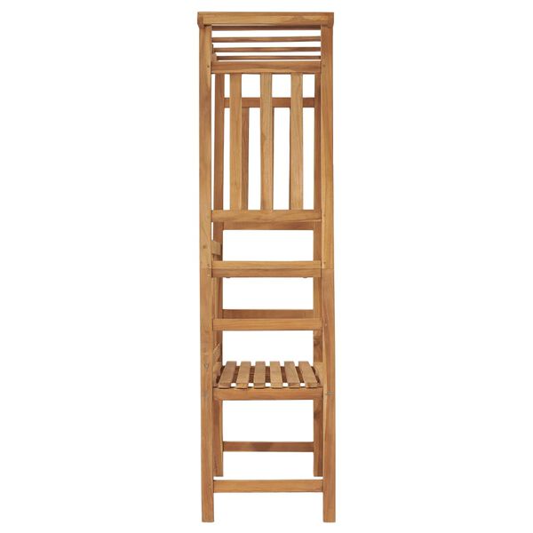 vidaXL Hagebenk med pergola 115 cm heltre teak