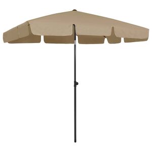 vidaXL Strandparasoll gr&aring;brun 200x125 cm