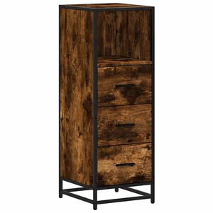 vidaXL Baderomsskap r&oslash;kt eik 35x37,5x100 cm konstruert tre