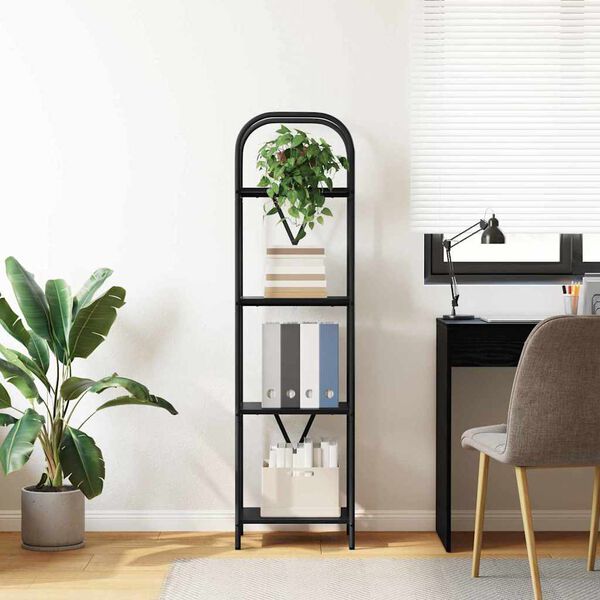 vidaXL Bokhylle Svart Eik 40 x 30 x 146 cm Konstruert tre