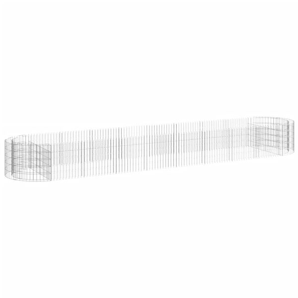 vidaXL Gabion høybed galvanisert jern 500x100x50 cm