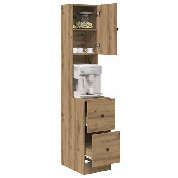 vidaXL Kj&oslash;kkenh&aring;ndtak med skuff med hylle Artisan Eik 32 x 50 x 180 cm