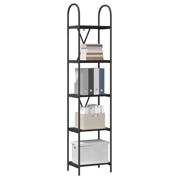 vidaXL Bokhylle Svart Eik 40 x 30 x 183 cm Konstruert tre