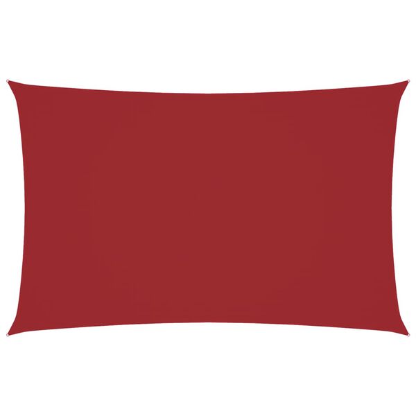 vidaXL Solseil oxfordstoff rektangul&aelig;r 5x8 m r&oslash;d