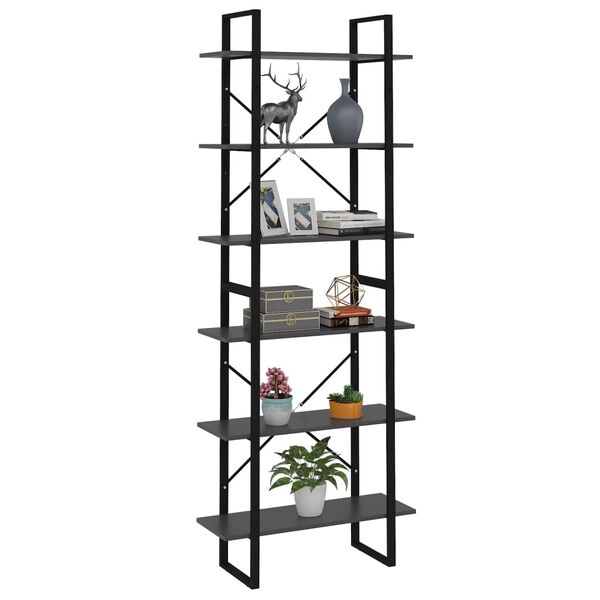 vidaXL H&oslash;yskap gr&aring; 80x30x210 cm konstruert tre