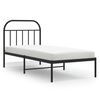 vidaXL Sengeramme i metall med hodegavl svart 80x200 cm