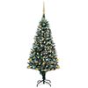 vidaXL Kunstig juletre med LED og kulesett og kongler 150 cm
