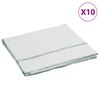 vidaXL Pussekluter 10 stk hvit med gr&oslash;nne striper 50x60 cm