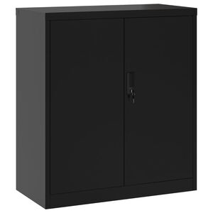 vidaXL Arkivskap svart 79x40x90 cm st&aring;l