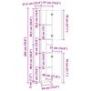 vidaXL Baderomsskapsett med lagring TULUM Gamle tre 37 x 31,5 x 203 cm