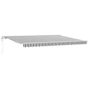 vidaXL Automatisk uttrekkbar markise antrasitt og hvit 450x300 cm