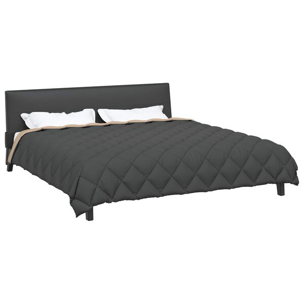 vidaXL Vinter Dynen Antrasitt og Taupe 240 x 260 cm Mikrofiber