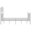 vidaXL Sengeramme hvit metall 120x200 cm
