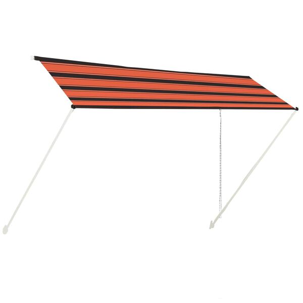 vidaXL Uttrekkbar markise 400x150 cm oransje og brun