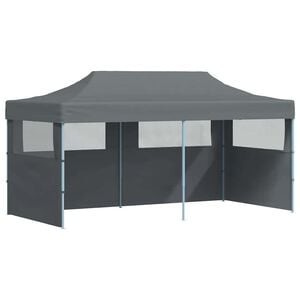 vidaXL Foldbart popup festtelt med sidevegger 3x6 m antrasitt