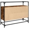 vidaXL Skjenk med glasstopp røkt eik 98x35x81 cm konstruert tre