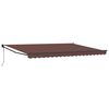 vidaXL Automatisk uttrekkbar markise brun 450x300 cm