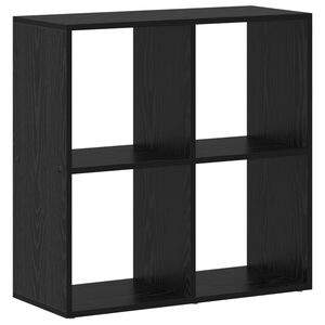 vidaXL Bokskap 4 niv&aring;er 69,5 x 29 x 69,5 cm Konstruert tre Svart Eik